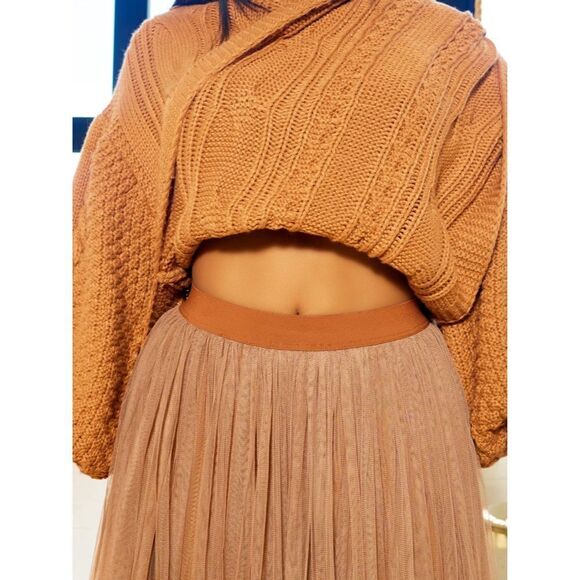 NWT Tulle Me A Secret Sweater 2PC Skirt Set - Tan - Picture 14 of 14